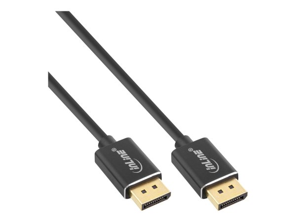 InLine Cavo DisplayPort 1.4 Slim - 8K4K - dorato - nero - 0,5m