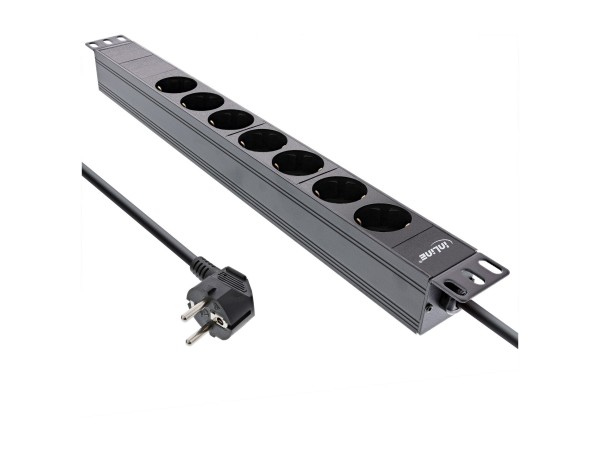 InLine Multipresa 19” contatto di protezione a 7 vie - no interruttore - 2m