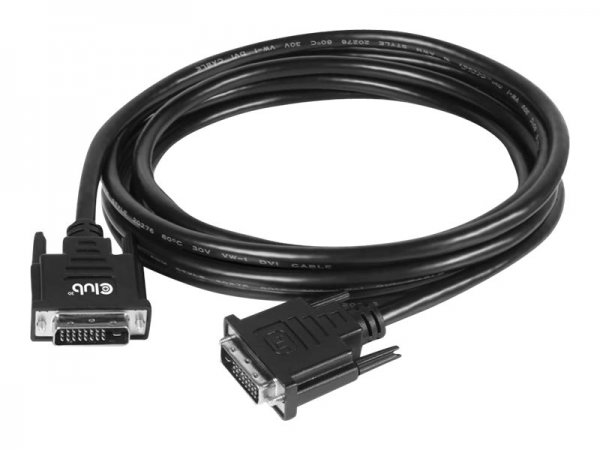 Club 3D DVI-D DUAL LINK (24+1) CABLE BI DIRECTIONAL M/M 3m 9.8 ft 28AWG - 3 m - DVI-D - DVI-D - Masc
