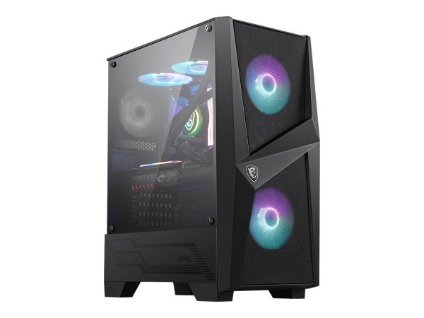 MSI MAG FORGE 100R - Midi Tower - PC - Nero - Trasparente - ATX - micro ATX - Mini-ITX - Vetro tempe