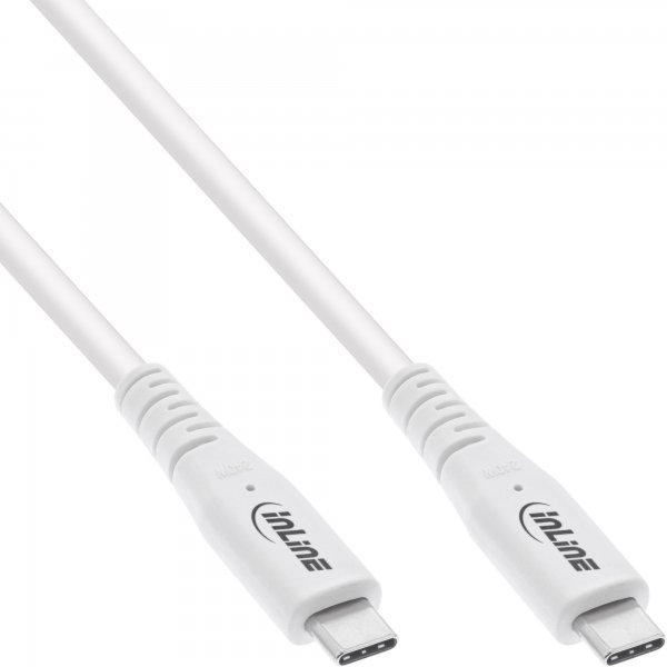 InLine Cavo USB4 - USB-C maschio/maschio - PD 240W - 8K60Hz - TPE - bianco - 1m