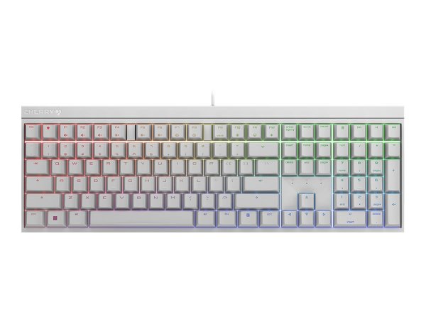 Cherry MX 2.0S RGB - Cablato - USB - Interruttore a chiave meccanica - QWERTZ - LED RGB - Bianco