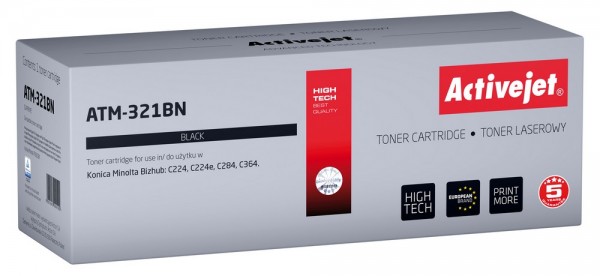 Activejet ATM-321BN Toner Replacement Konica Minolta TN321K Supreme - Compatibile - Unità toner