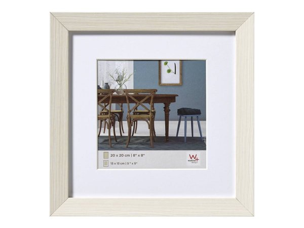 Walther Design EF330W - Cornice per foto singola - Legno - Bianco - 18 x 18 cm - Rettangolare - Germ