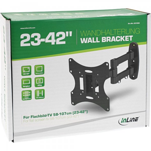 InLine Staffa da parete per TFT / LCD / LED / plasma - (23-42") - max. 30 kg