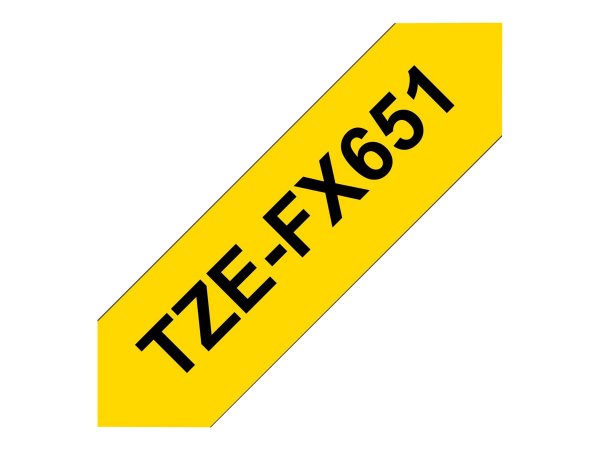 Brother TZE-FX651 - Nero su giallo - TZ - Giallo - Trasferimento termico - Carta - Cina