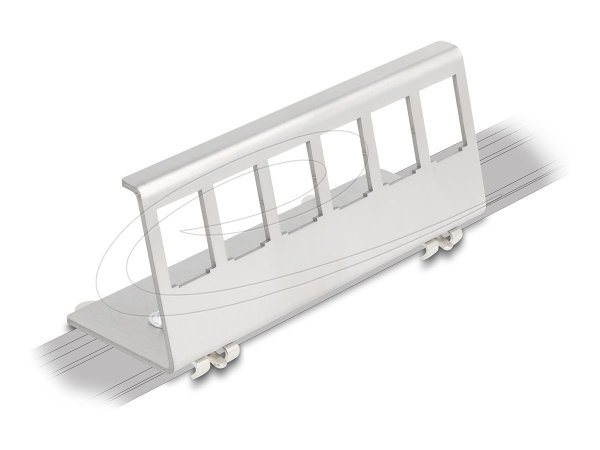 Delock Keystone Metall Halterung 6 Port für Hutschiene
