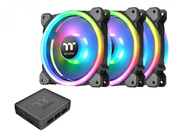 Thermaltake Riing Trio 14 RGB TT Premium Edition - Ventilatore - Nero - Grigio - 3 ventola(e) - 14 c