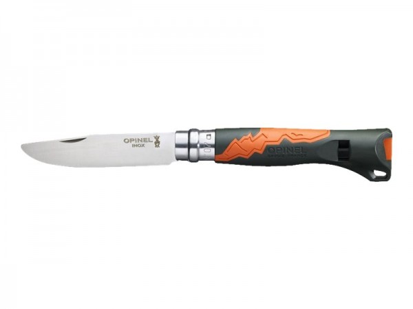 Opinel N°07 - Coltello a serramanico - Camper/scout - Punta a goccia - Acciaio inossidabile - Poliam
