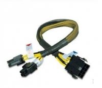 Akasa PSU extension cable splits 4+4 - 0,3 m