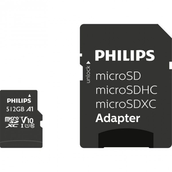 Philips MicroSDXC Card Class 10 Uhs-I U1 incl. Adapter - Extended Capacity SD (MicroSDHC)