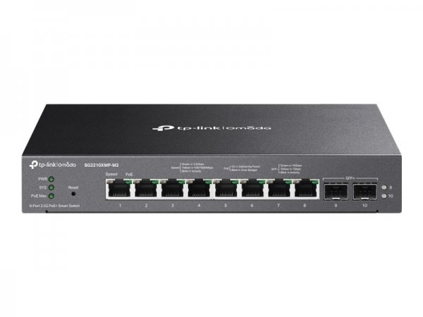 TP-LINK SG2210XMP-M2 Omada 2.5GBASE-T - Interruttore - 80 Gbps