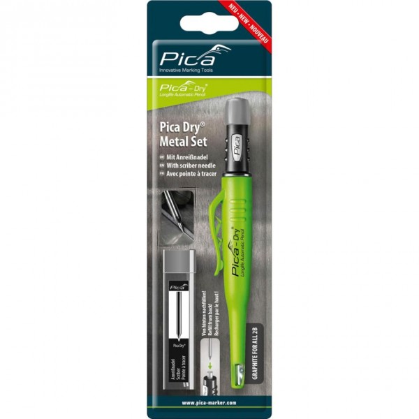 Pica Tieflochmarker-Bleistift Set Metal - Dry