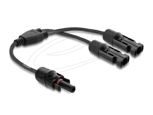 Delock DL4 Solar Splitter Kabel 2 x Stecker zu 1 Buchse schwarz - Cavo - Rete