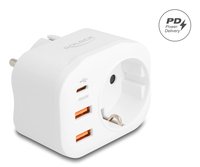 Delock Schutzkontakt-Steckdose mit Kindersicherung 20 W - Digitale/dati - USB Typ C