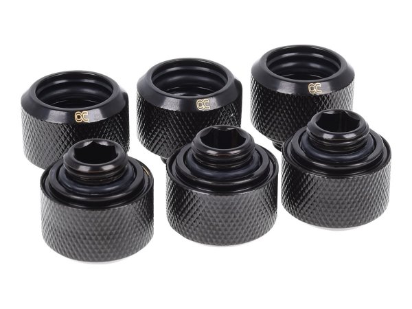 Alphacool 8748643 - Nero - Ottone - Maschio/Femmina - 1/4" - 18 mm - 2,1 cm