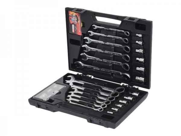 KS TOOLS 503.4960 - Set di bussole - Metrico - 30 testina/e - Acciaio al cromo vanadio - DIN 3113 -