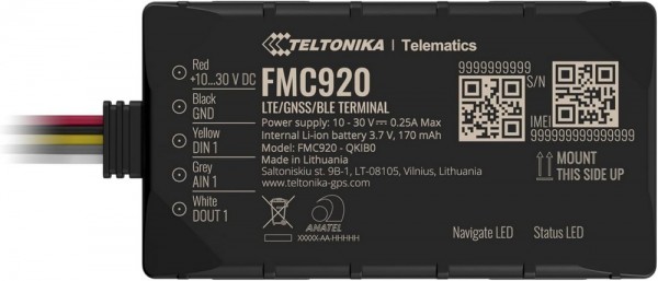 Teltonika FMC920 GPS Tracker 4G LTE Cat 1 Universale Auto Moto Camion IP54