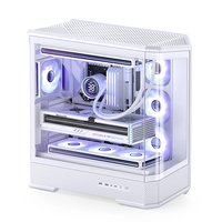 Jonsbo D400 PC-Gehäuse Midi Tower ATX Tempered Glass - weiß - Midi/minitower - ATX