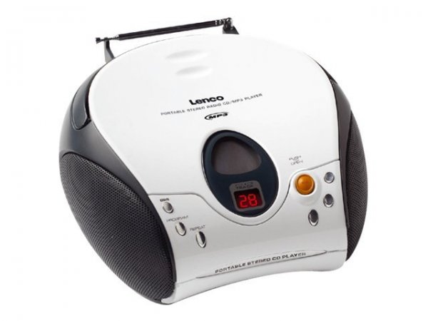 Lenco SCD-24 - Ghettoblaster - weiß - Lettore cd