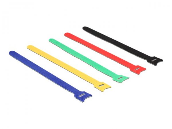 Delock 18636 - Nylon - Nero - Blu - Verde - Rosso - Giallo - 240 mm - 12 mm - 10 pz