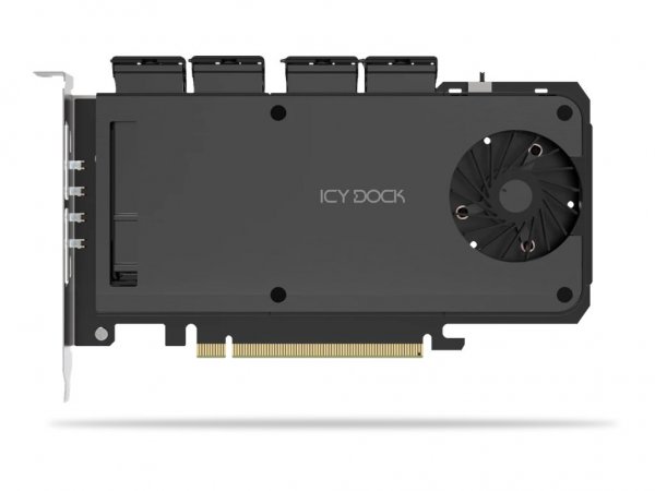 Icy Dock Adapter 4 x M.2 NVMe SSD Mobile Rack Card - Alloggiamento