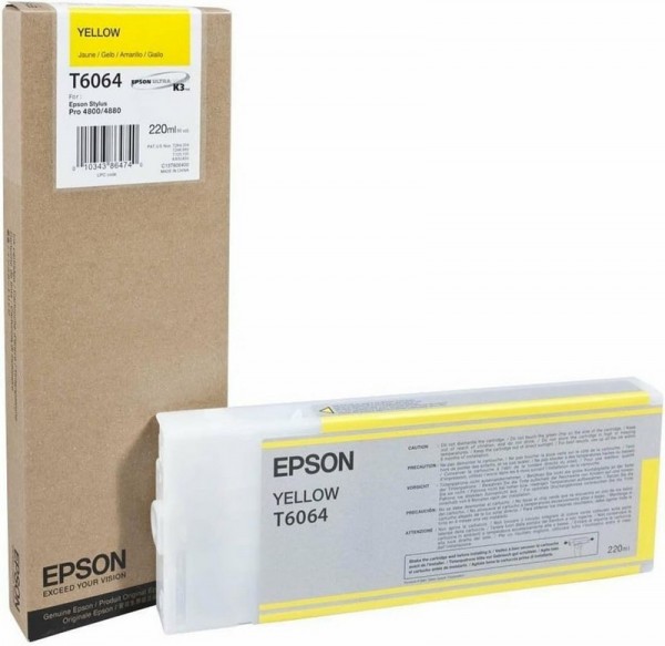 Epson T6064 - 220 ml - Gelb - Original - Tintenpatrone