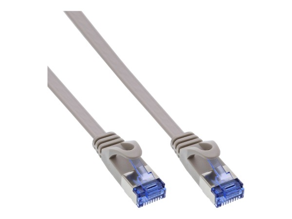 InLine Patch Cable flat - U/FTP - Cat.6A - grigio - 10m