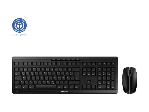 Cherry Stream Desktop - Wireless - RF Wireless - Tasto con meccanismo a forbici - QWERTZ - Nero - Mo