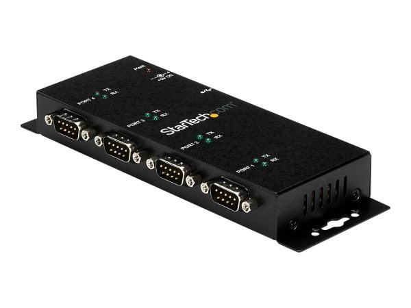 StarTech.com Hub adattatore seriale USB a DB9 RS232 4 porte - Guide DIN industriali e montabile a pa