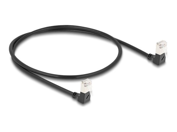 Delock RJ45 Netzwerkkabel Cat.6a S/FTP Slim 90° unten gewinkelt - Cavo - Rete