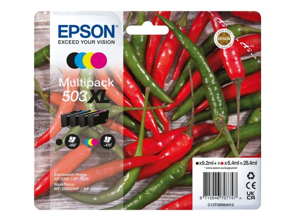 Epson 503XL - Resa elevata (XL) - 9,2 ml - 6,4 ml - 4 pz - Confezione multipla