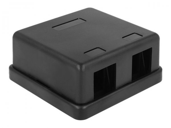 Delock Keystone Leergehäuse 2-Port schwarz