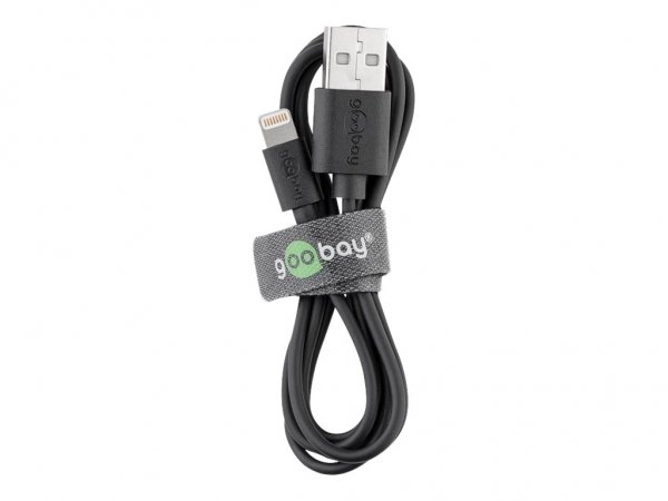 Goobay 63523 - 1 m - Lightning - USB A - Maschio - Maschio - Nero