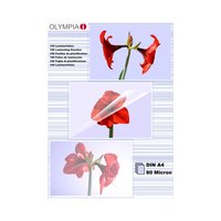 Olympia 1x100 DIN A4 80 micron - Trasparente - DIN A4 - 100 pezzo(i)