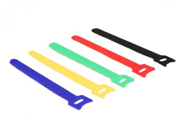 Delock 18634 - Nylon - Nero - Blu - Verde - Rosso - Giallo - 15 cm - 12 mm - 10 pezzo(i)