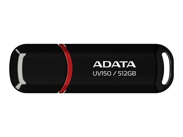 ADATA UV150 - 512 GB - USB tipo A - 3.2 Gen 1 (3.1 Gen 1) - 100 MB/s - Cuffia - Nero - Rosso