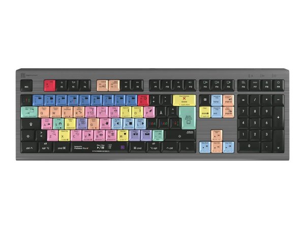 Logickeyboard LKB-PPROCC-A2M-UK - Cablato - USB - Tasto con meccanismo a forbici - QWERTY - LED - Ne