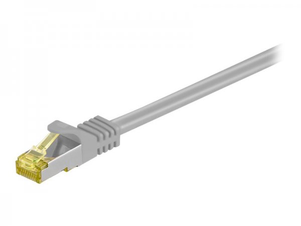 Goobay RJ45 Patchkabel CAT 6A S/FTP PiMF 500 MHz mit 7 Rohkabel grau LSZH - Cavo - Rete