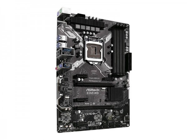 ASRock E3V5 WS – Scheda Madre Intel LGA 1151 DDR4 64GB Celeron/Pentium/E3-1200