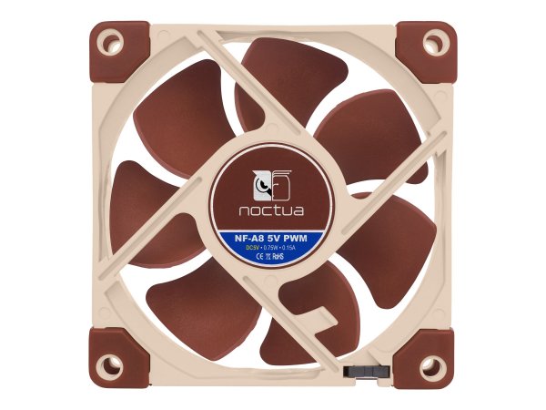 Noctua NF-A8 - Ventilatore - 8 cm - 450 Giri/min - 2200 Giri/min - 17,7 dB - 55,5 m³/h