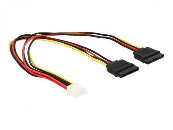 Delock Kabel Power Floppy Buchse> 2 x SATA - Cavo - Digitale/dati