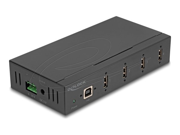Delock Industrie Hub 4 x USB 2.0 Typ-A mit 15 kV ESD Schutz