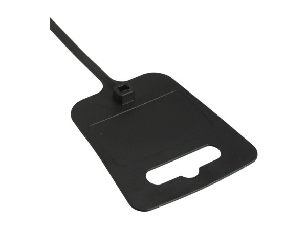 InLine Fascette con foro Euro 100x2,5mm con targhetta 25x45mm nero - 100 pezzi