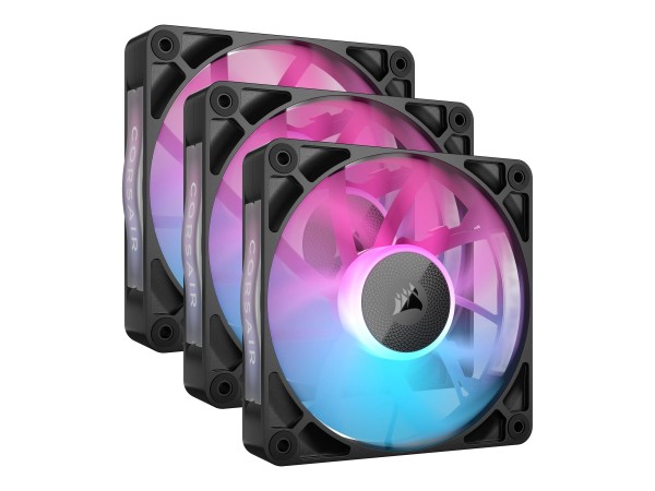 Corsair iCUE Link Rx120 Rgb Triple Starter Kit - Gehäuseluefter - 120 mm - Schwar... - Case fan - 36