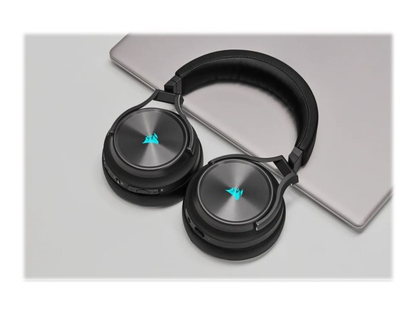 Corsair VIRTUOSO RGB Wireless XT - Con cavo e senza cavo - 20 - 40000 Hz - 382 g - Auricolare - Nero