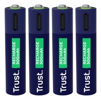 Trust USB-C rechargeable batteries 4P - AAA - Litio