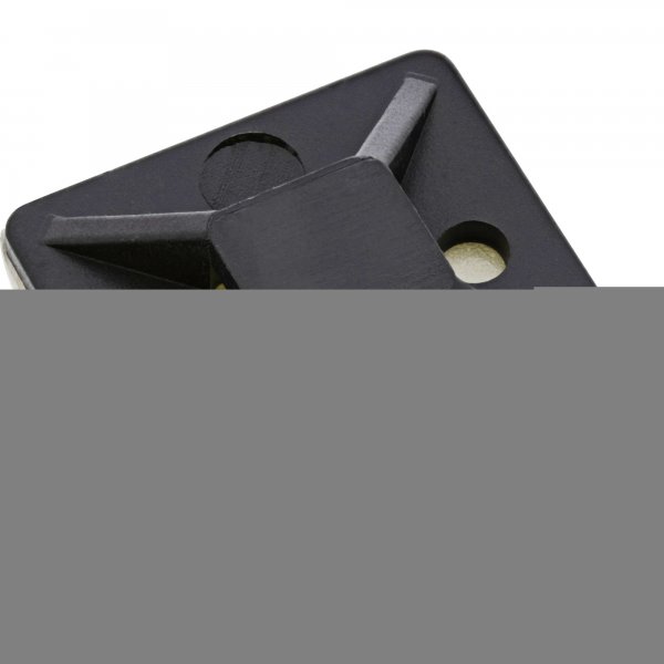 InLine Basette autoadesive 20x20mm per fascette da 4,8mm - nero - 10pz