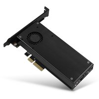 AXAGON PCEM2-DC - PCIe - M.2 - SATA - Piena altezza/Basso profilo - PCIe 3.0 - Nero - PC