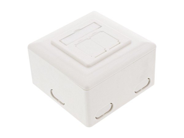 InLine Scatola prese Cat.6 - 2x RJ45 F - esterno o ad incasso - orizzont. - bianca
